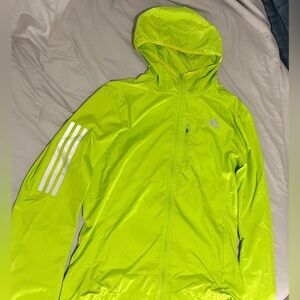 Adidas Running Jacket - Size Small - Lime Green